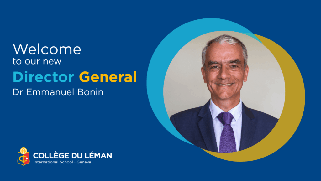 Le Collège du Léman annonce la nomination du Dr Emmanuel Bonin comme prochain Directeur Général